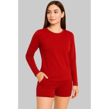 Imagem de Camisa Feminina Térmica Proteção UV50 Manga Longa Corrida e Treino-Unissex