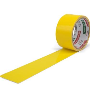 Imagem de Fita adesiva para demarcação 48 mm x 14 metros - 10903917 (Amarelo) - 