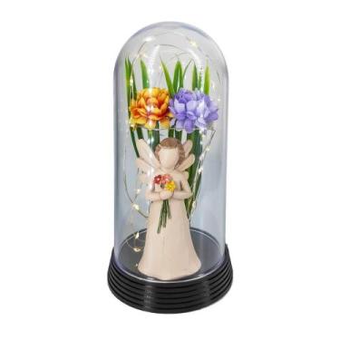 Imagem de Linda Luminária Anjo Encantado Base Preta - Amor Lindo