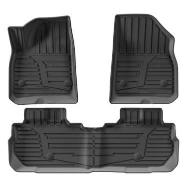 Imagem de SMABEE 3 peças de tapetes para Cadillac XT5 2017-2025 acessórios para todos os climas forros de chão tapete de porta-malas traseiro TPE forros de piso para Cadillac XT5