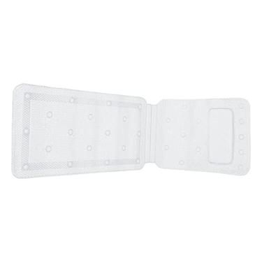 Imagem de Generic Tapete de Banheira de Espuma Confortável Travesseiro de Banho de Spa de Corpo Inteiro para Tapete de Banheira Com Ventosas para Banheiro Doméstico Chuveiro PVC Branco 49,2 X 14,2 Polegadas