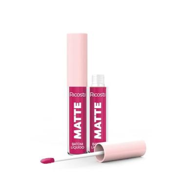 Imagem de Ricosti Batom Líquido Matte Pink, 4ml, Longa Duração, Acabamento Matte