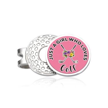 Imagem de Clipe de chapéu feminino com marcador de bola de golfe engraçado, meias de golfe femininas, marcador de bola de golfe engraçado, acessórios de golfe para ela, presentes de meias para mulheres