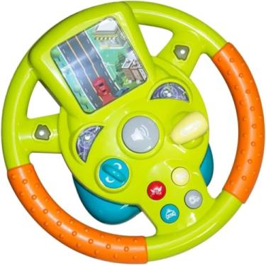 Imagem de Volante Simulador Musical Infantil com Ventosa, Sons, Luzes e Buzina, Interativo para Crianças 2-4 Anos