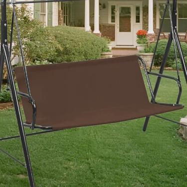 Imagem de Swing Seat Replacement Cover for 2/3 Seater Outdoor Patio Swing 600D Thicken Oxford Porch Swing Cover Replacement Garden Rocking Chair Cushions Covers (Coffee, 54.3 x19.5 x19.5 inches)