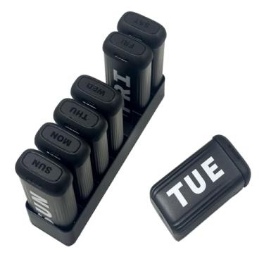 Imagem de Betife Organizador semanal de comprimidos 2 vezes por dia, organizador de comprimidos da Am Pm, 7 dias, bonito estojo de comprimidos para viagem diária, caixa de comprimidos para dia e noite para