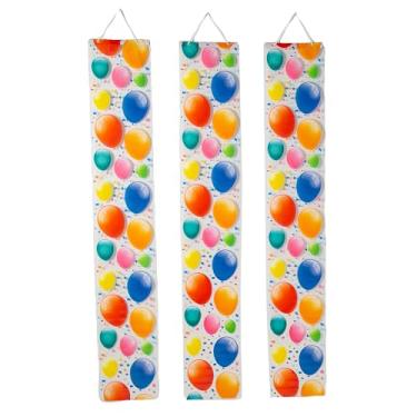 Imagem de Fun Express Balões de aniversário de 1,8 m, multicolorido, plástico transparente, decoração de painel de parede - 3 peças