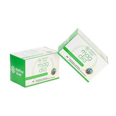 Imagem de Kit 2 Mag Dia Suplemento Alimentar de Magnésio Bisgliclinato 120 Cápsulas 60 Porções Melhor Viver