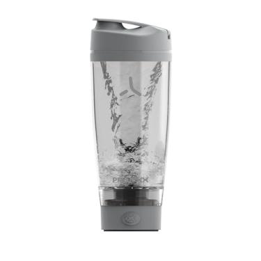 Imagem de Promixx Garrafa coqueteleira Pro nova edição - recarregável, potente para shakes de proteína suaves - inclui armazenamento de suplementos - livre de BPA, copo de 600 ml, cinza frio