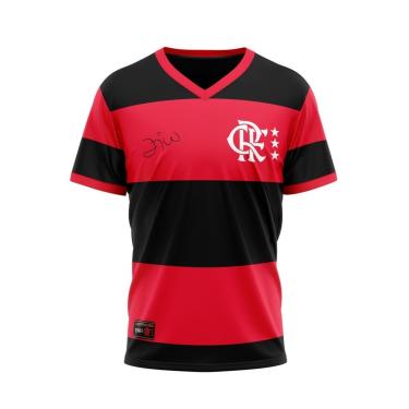 Imagem de Camisa Flamengo Retrô Zico Libertadores 1981 Algodão - Masculino-Masculino