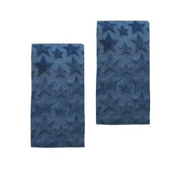 Imagem de JarThenaAMCS 2 peças de toalhas de mão patrióticas toalha de banheiro de algodão jacquard 4 de julho 3D estrelas azuis toalha de banho absorvente para o dia da independência cozinha secagem de louça