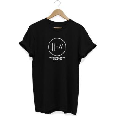 Imagem de Camiseta Feminina Twenty One Pilots- Baby Look 2018, Preto, P