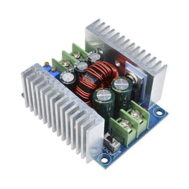 Imagem de Módulo Conversor Buck Step Down 300W 20A - 6-40V para 1 2-36V de Tensão Ajustável Corrente Constante com Capacitor Eletrolítico Saída Estável Baixa Frequência Alta Dissipador Calor LED DIY Display Car