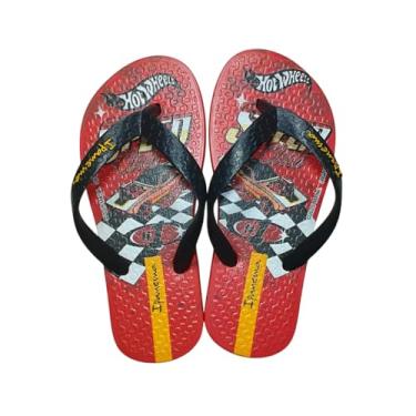 Imagem de Chinelo de Dedo Menino Ipanema Grade Juvenil PVC Emborrachado Temático Hot Wheels Motor Carro (Vermelho, BR, Criança de 9 a 12 anos, Numérico, 33)