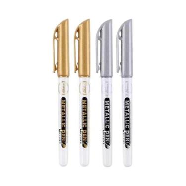 Imagem de Caneta Metálica Dourada E Prateada Para Resina Epóxi, Tinta Acrílica, 