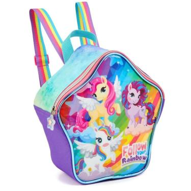 Imagem de Lancheira Termica Infantil Escolar Menina Unicórnio Estrelar Denlex