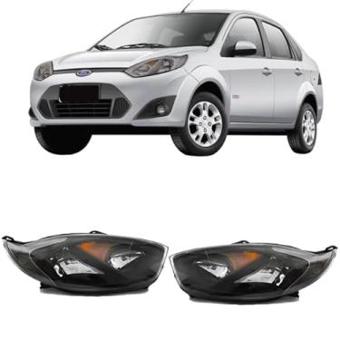 Imagem de Farol Fiesta 2011 2012 2013 Rocam Mascara Negra Skywind Lado Esquerdo