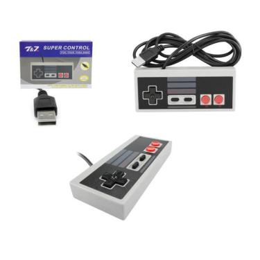 Imagem de Controle Usb Super Nintendo Retrô Pc E Notebook
