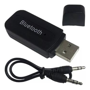 Imagem de RECEPTOR ADAPTADOR BLUETOOTH USB P2 ÁUDIO STEREO + CABO P2 3.5 MM