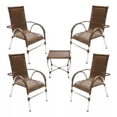 Imagem de Cadeira Poltrona Vênus Varanda Junco Trama Original Argila