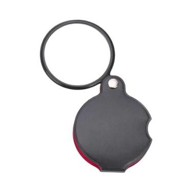 Imagem de Lupa Portátil Mini 50/60mm 6/8X Com Estojo De Couro Dobrável Para Leit