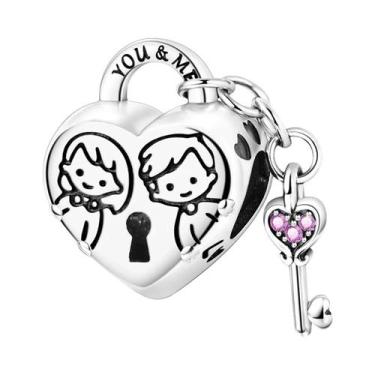 Imagem de Pingentes De Patins De Balé Rosa Femininos Em Prata 925 Para Pulseira,