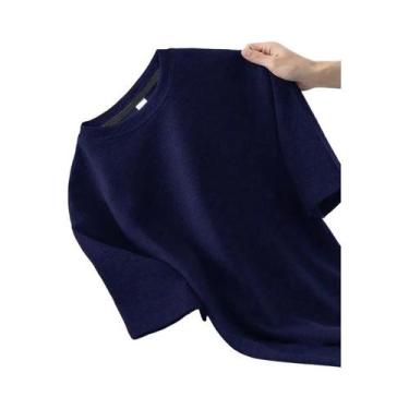 Imagem de Camiseta Masculina De Verão Estilo Coreano Com Manga Curta Em Waffle, 