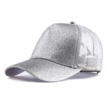 Imagem de Boné Baseball Glitter Shine – Malha Mesh Respirável Ajustável Aba Curva – Luke Sports