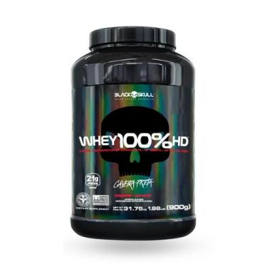 Imagem de Wh ey Prot ein 3 W H D  Black Skull  Morango  900g