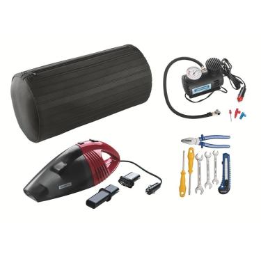 Imagem de Kit de Ferramentas Tramontina 9 Peças com Aspirador para Carro 60W 12V e Compressor de Ar Portátil 50W 12V Tramontina