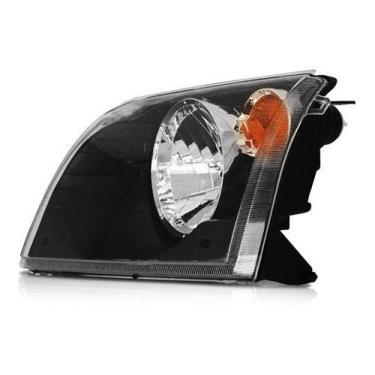 Imagem de Farol Dianteiro Ecosport 2003 2004 2005 2006 2007 Máscara Negra Lente 