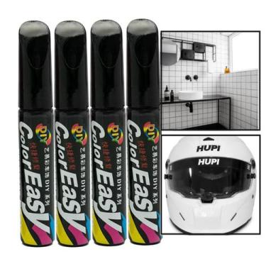 Imagem de Kit 4 Canetas Tinta Reparadora Tira Risco Automóveis Carro Moto Caminh