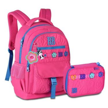 Imagem de Kit Escolar Feminino Mochila Com Estojo Box Rebecca Bonbon, Rosa