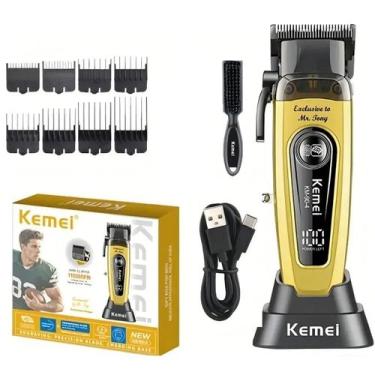 Imagem de Aparador De Cabelo E Barba Kemei 90-4 Recarregável Corte Preciso Entre