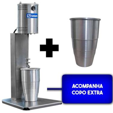 Imagem de Batedeira com Pedestal 2 Copos Sorveteira para Milkshake Sebem, 110V