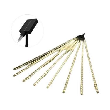 Imagem de Luzes De Cordão LED Solares Para Exterior Com Efeito Chuva De Meteoros