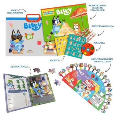Imagem de Kit Livros Bluey! - Universo Das Cores C/ 20 Lápis + Maletinha Diverti