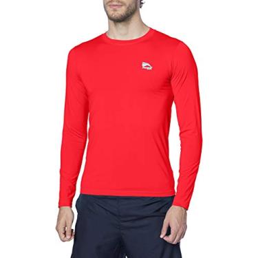 Imagem de Camiseta Praia Sol Piscina Proteção Solar UV 50+ - Adulto : Vermelho Naomi, Tam::: M , Unid