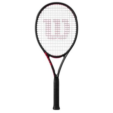 Imagem de Raquete de Tênis Wilson Clash 100L V3 Preta e Vermelha, Preto, Vermelh