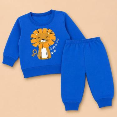 Imagem de Kit 3 Conjuntos de Moletom Quentinho Com 6 Peças Para Bebês Até 12 Mes