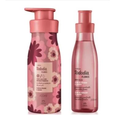 Imagem de Kit Creme Nutritivo e Body Splash Tododia Flores - Flor de Pêssego e J