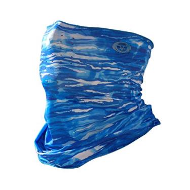 Imagem de Bandana multifuncional Flying Fisherman SunBandit, máscara de proteção UV para rosto e pescoço, 12 maneiras de usar, camuflagem azul (SB1200P)