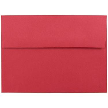 Imagem de Envelopes de convite coloridos JAM PAPER A7 – 12,7 cm x 18,8 cm – Reciclado vermelho – 50/pacote
