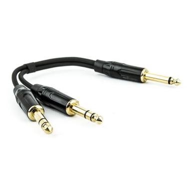 Imagem de Cabo P10 Mono para 2 P10 Estereo - 30 cm
