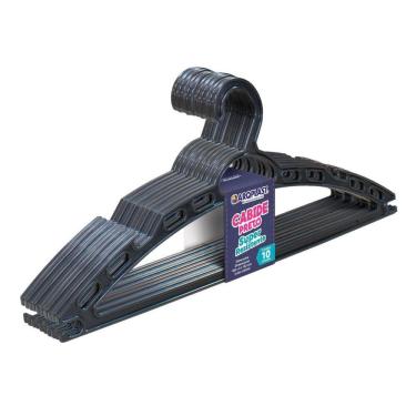 Imagem de Cabide Preto Super Resistente C/10Pçs 40X16Cm 25730 Arqplast