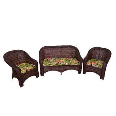 Imagem de Conjunto 1 Sofá 2l e 2 Poltronas e Mesa Centro Saquarema