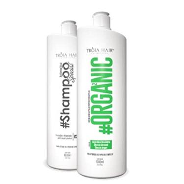 Imagem de Kit Progressiva Organic +Shampoo Antiresíduos Troia Hair 1l