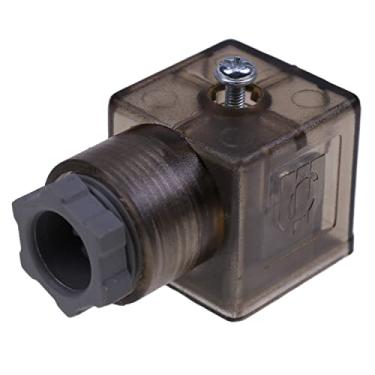 Imagem de 12v DC DIN 43650 Solenoide Tipo A Conector de 3 Pinos com Luz Indicadora de LED