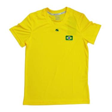 Imagem de Camiseta Infantil Torcedor Brasil Copa Do Mundo Kanxa Divertida Amarel