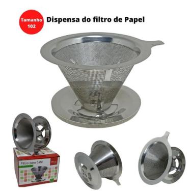 Imagem de Filtro De Café Coador Inox 102 Reutilizável Sem Uso De Papel - Wincy